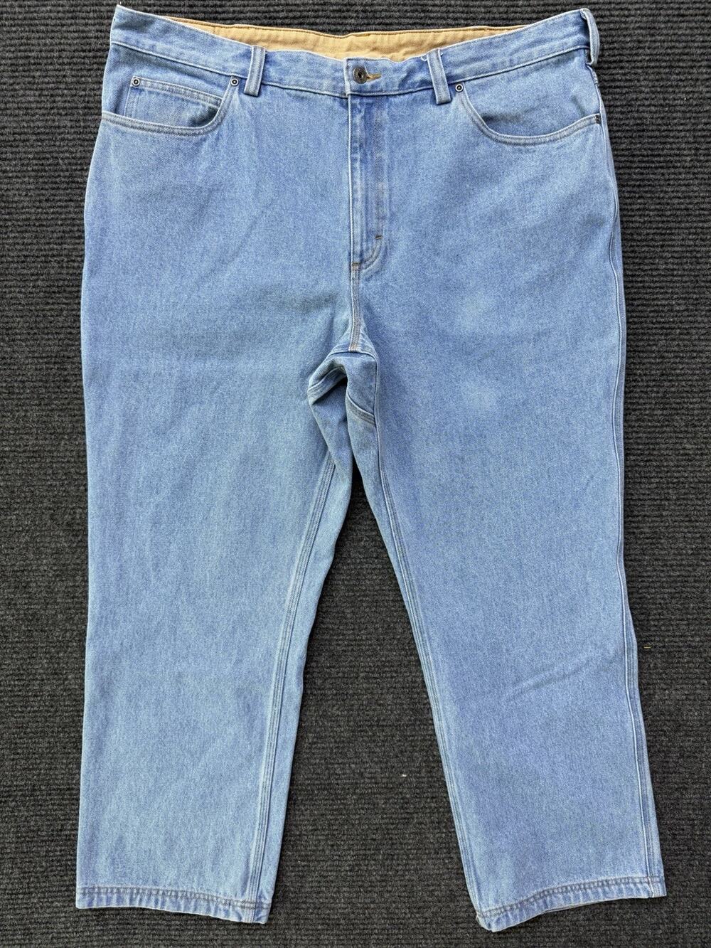 Duluth Trading Co. Men's Denim Jeans Relaxed Fit Light Blue Wash Size 42x30